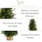 2ft. Pre-Lit Artificial Christmas Tree in Decorative Basket, Clear LED Lights